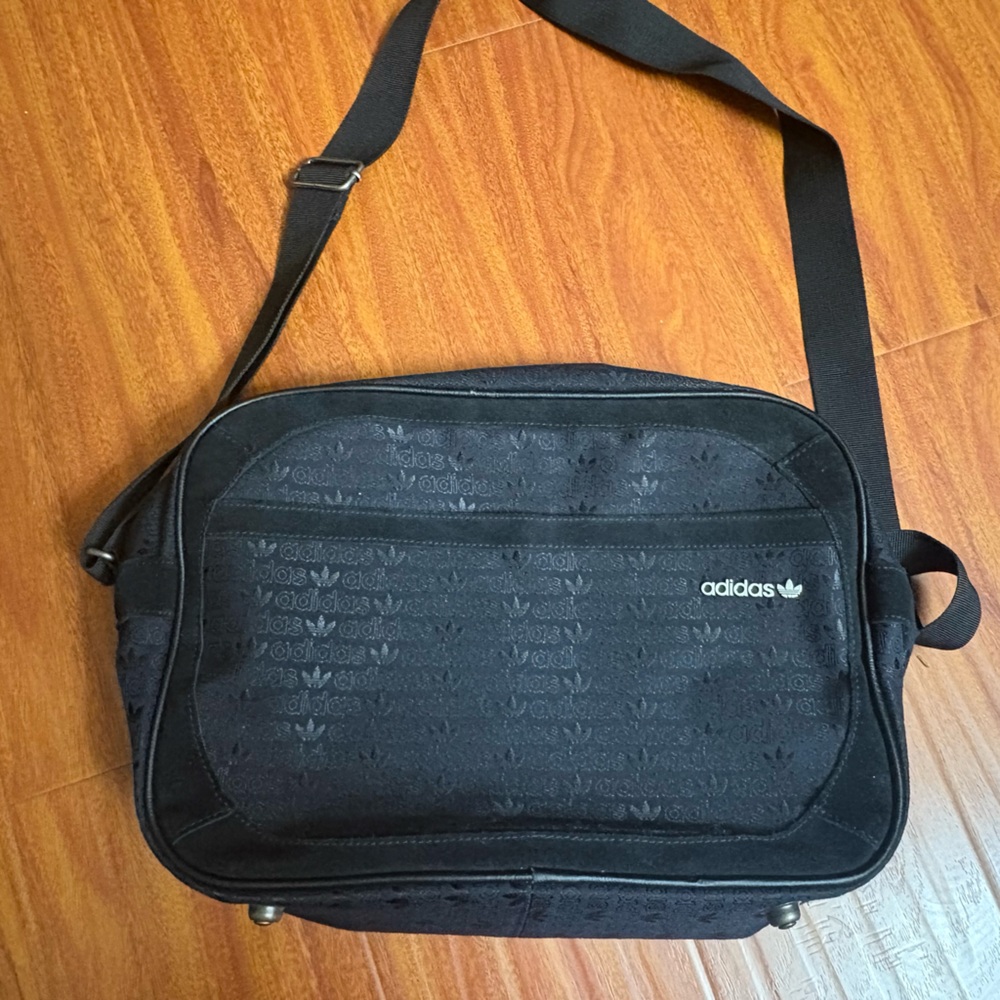 Adidas Black and Gray Messenger Bag